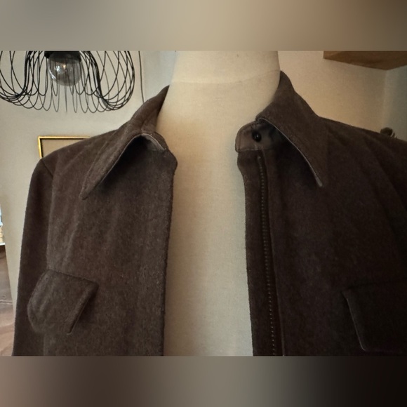 J Crew Woman’s Petite L Brown Wool Jacket - Picture 4 of 6